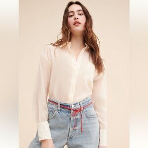 WAYF Organza Buttondown Shirt EUC SZ. Med